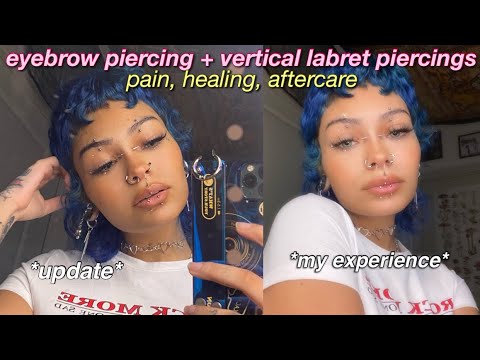 Augenbrauenpiercing + vertikales Labret-Piercing Update ♡ Erfahrung, Schmerzen, Heilung & Nachsorge