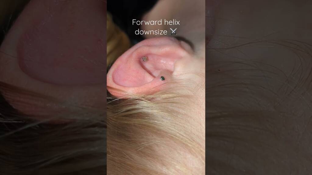 Quick video showing a tool-free technique to change piercing posts in hard to reach places #piercing